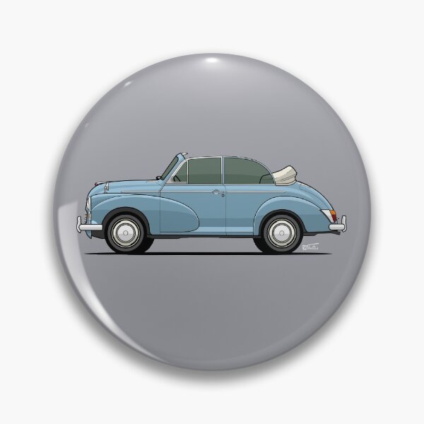 Artikelvorschau, Morris Minor Traveler - Einzelabbildung - Blassblau entworfen und verkauft von RJWautographics.
