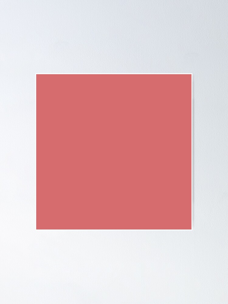 Póster «Color begonia || Sombra de color rosa rojizo liso sólido de ADDUP.»  de ADDUP | Redbubble