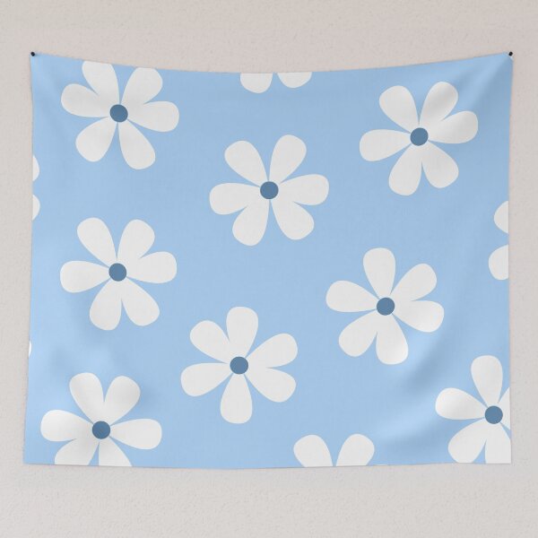 Item preview, Indie Minimal Blue Flower Pattern designed and sold by Julian Adams.
