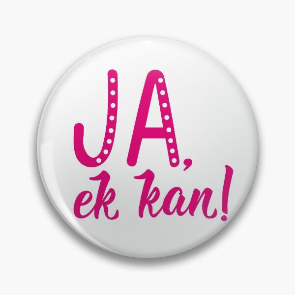 Item preview, Yes, I can - Afrikaans text. Lettering. Ja, ek kan designed and sold by pidzam4e.