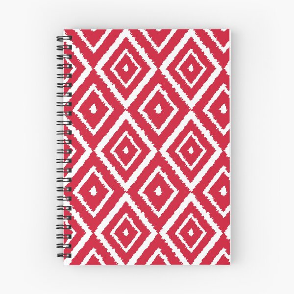 Item preview, Red and White Diamond Ikat Geometric Pattern designed and sold by thelustrous.