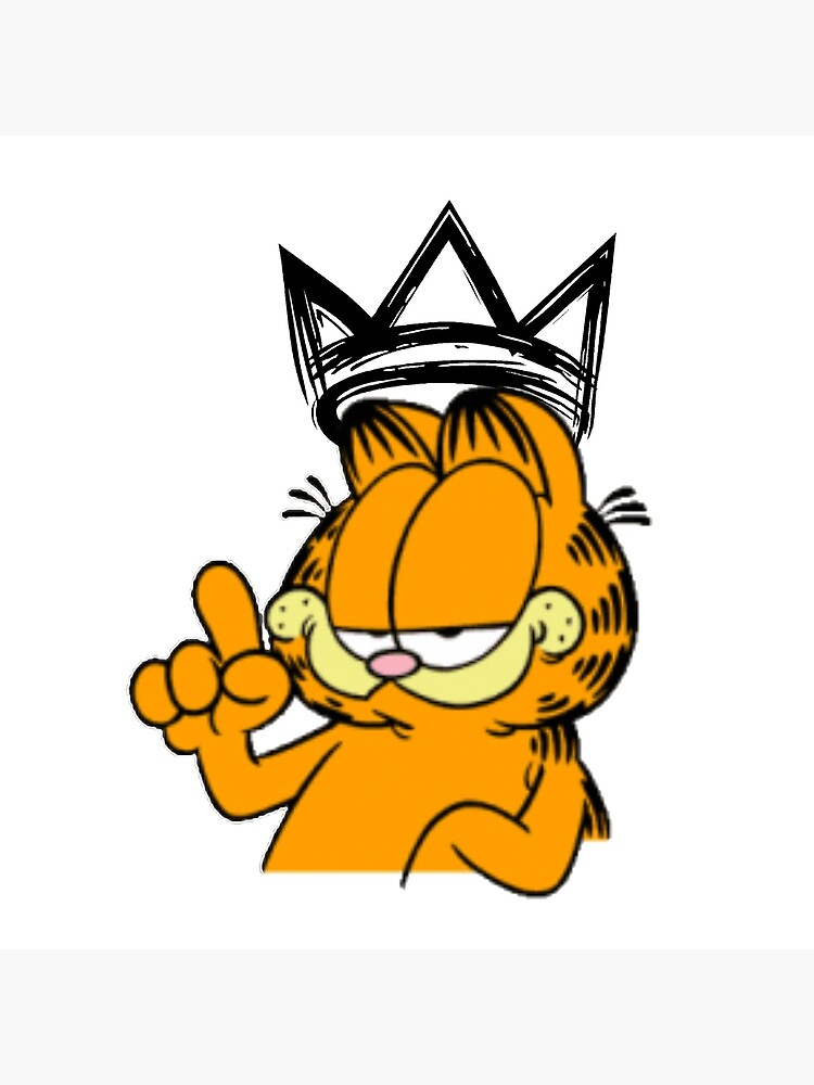 "King Garfield " Poster for Sale by BLACKCONE Redbubble