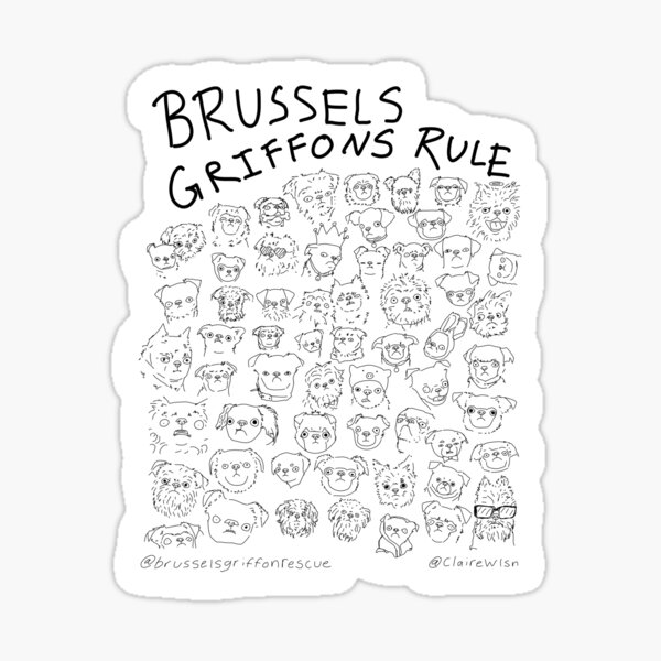 Brussels Griffons Rule Sticker