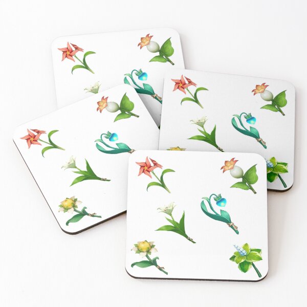 Item preview, Genshin Impact Mondstadt flowers sticker pack designed and sold by ChaotiKatt.