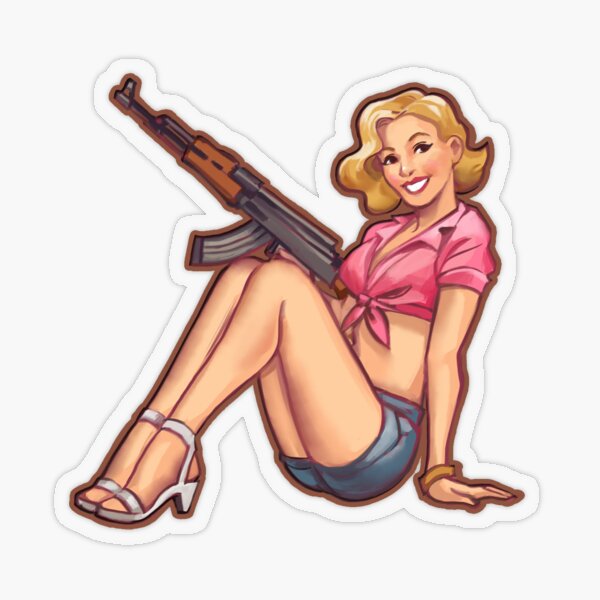 "Tamara CSGO Pinup" Sticker by Matrixman217 Redbubble