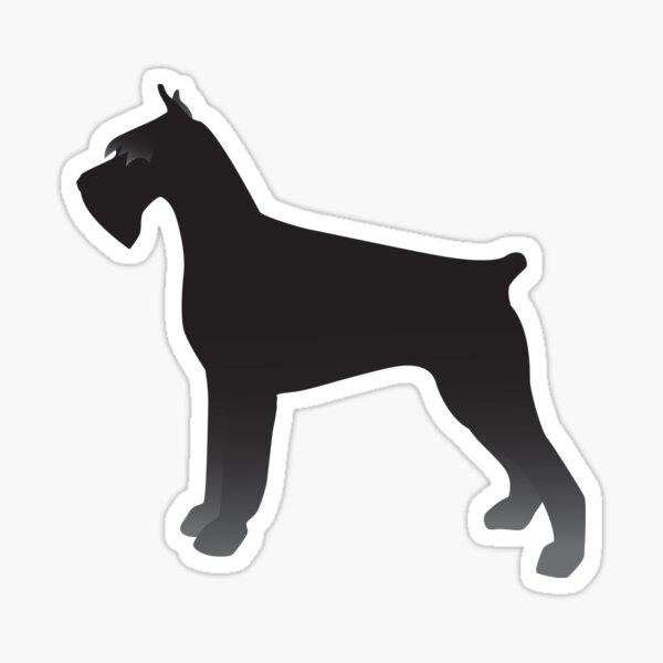 Giant Schnauzer Basic Breed Silhouette Sticker