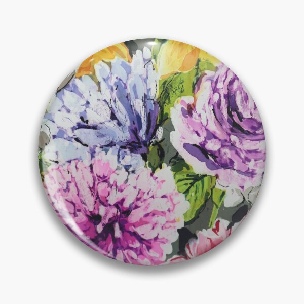Item preview, Batik Flowers on Gray #1 designed and sold by Leslie Rogers Todder.