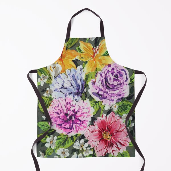 Item preview, Batik Flowers on Gray #1 designed and sold by Leslie Rogers Todder.