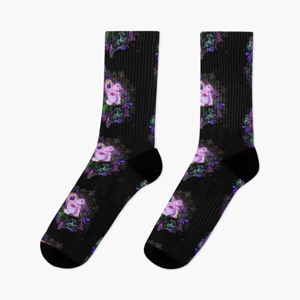 Item preview, Butterfly Florals on Black designed and sold by ShaireProd.