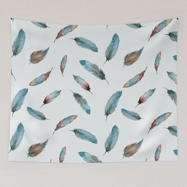 Item preview, blue watercolor soft feather  designed and sold by venus-ian.