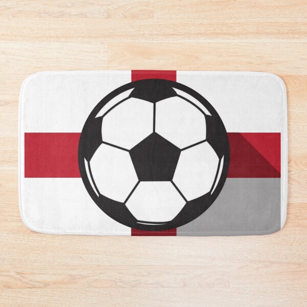 Artikelvorschau, England Fußball - Fußball-Symbol mit England-Flagge-Hintergrund entworfen und verkauft von WearWolfDesigns.
