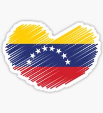 Venezuela Flag Heart Sticker