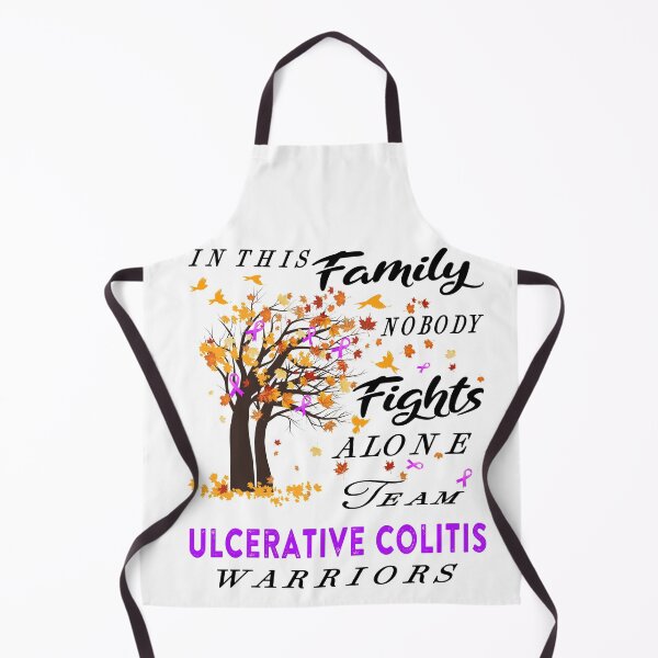 Item preview, In This Family No One Fight Alone Ulcerative Colitis Awareness ribbon tree designed and sold by radianen.