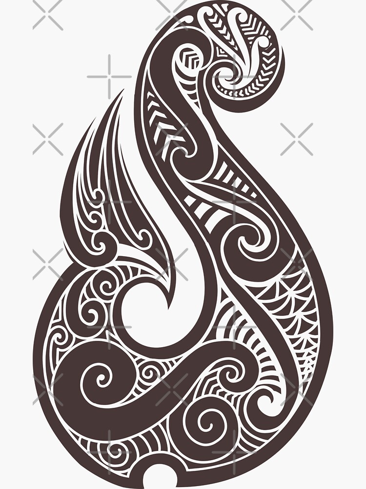 Hei matau traditional maori hook | Sticker