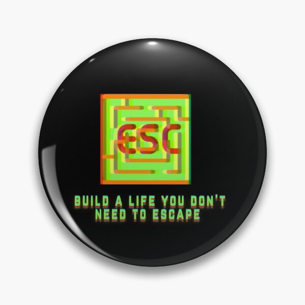 Item preview, "Build a Life You Don't Need to Escape" (ESC) | Geeky Retro Tshirt designed and sold by GeekFlex.