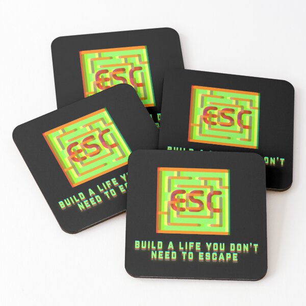 Item preview, "Build a Life You Don't Need to Escape" (ESC) | Geeky Retro Tshirt designed and sold by GeekFlex.