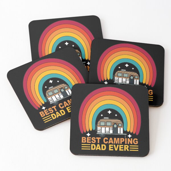 Item preview, Best camping dad ever,-funny gift for dad-father's day-Vintage Rainbow- Amazing Gift For Father's Who Camp designed and sold by Rassitni.