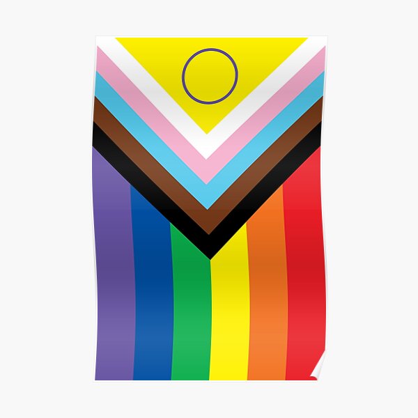 New 2021 Intersex-Inclusive Progress Pride Flag Poster