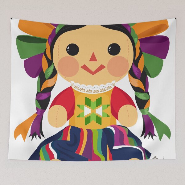 Item preview, Mexican Doll, Maria. Mexican Otomi Doll. Traditional Mexican Rag Doll designed and sold by Akbaly.