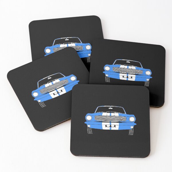 Item preview, Ford Mustang Shelby Blue Black Background designed and sold by Cardrawing-Art.