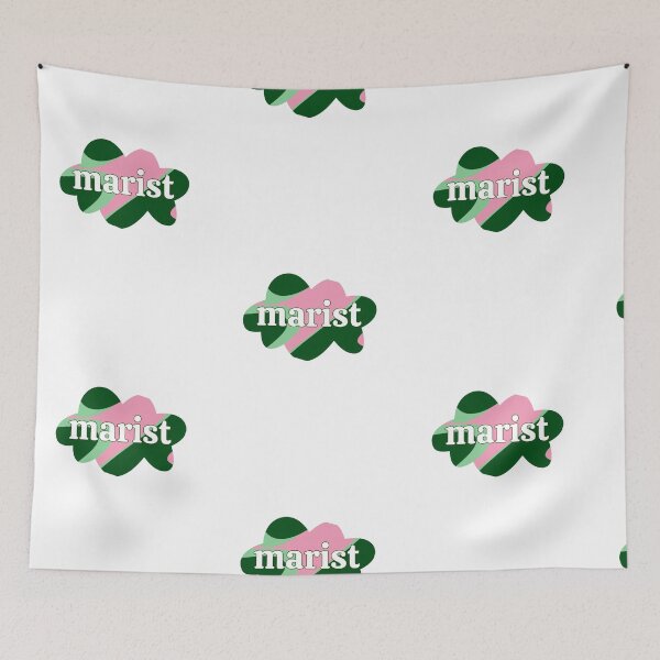 Item preview, Marist Green Pink and White Groovy Cloud Logo designed and sold by katiemarielle.
