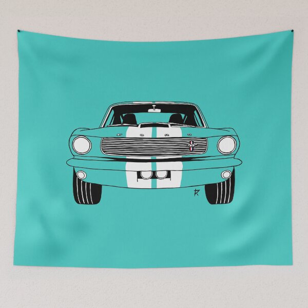 Item preview, Ford Mustang Shelby Cyan Background designed and sold by Cardrawing-Art.