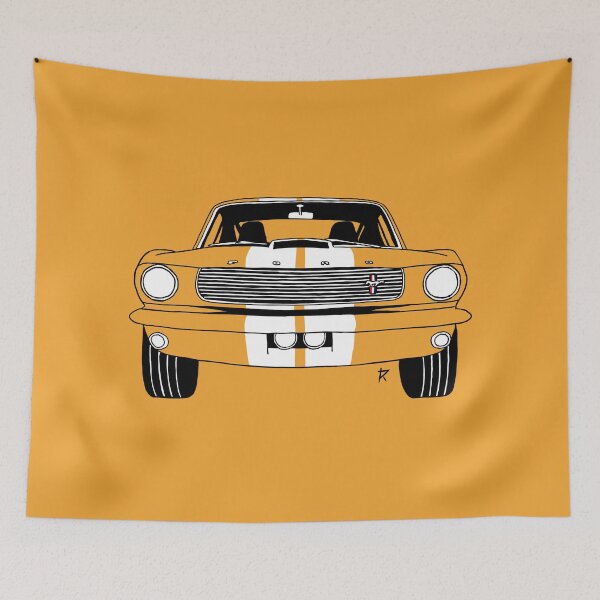 Item preview, Ford Mustang Shelby Gold Background designed and sold by Cardrawing-Art.