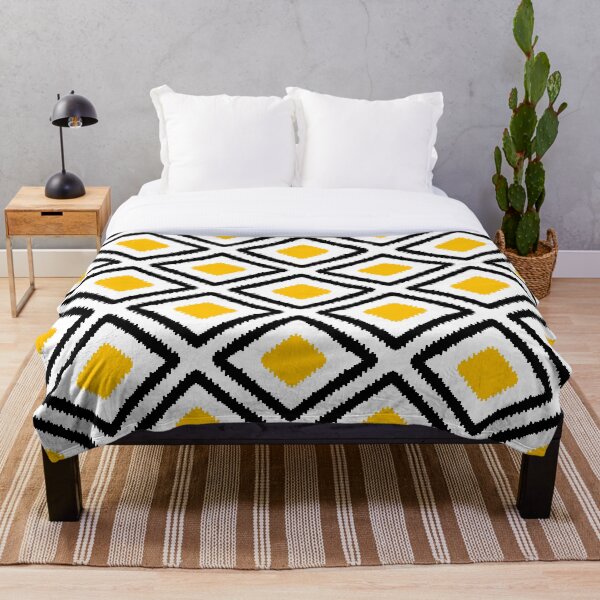 Item preview, Black And Yellow Abstract Geometric Shapes Pattern  designed and sold by FranzNCandy.