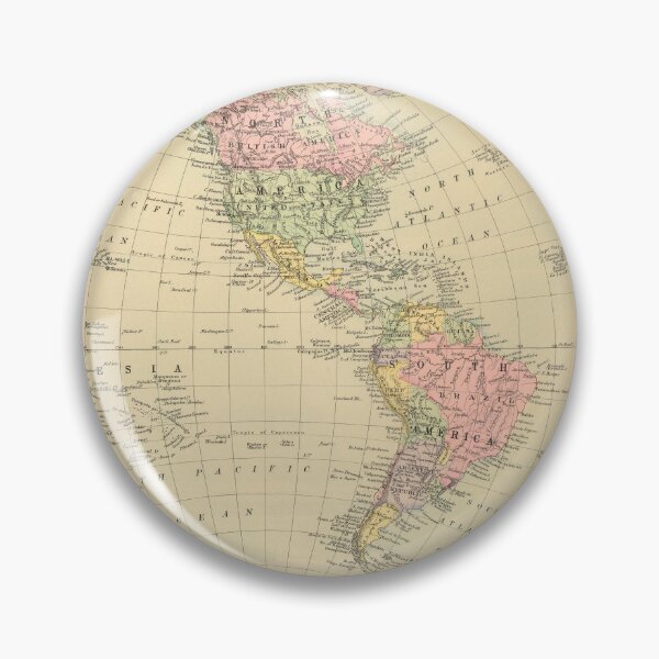 Item preview, Map of the World in Hemispheres (1894) designed and sold by ganje.
