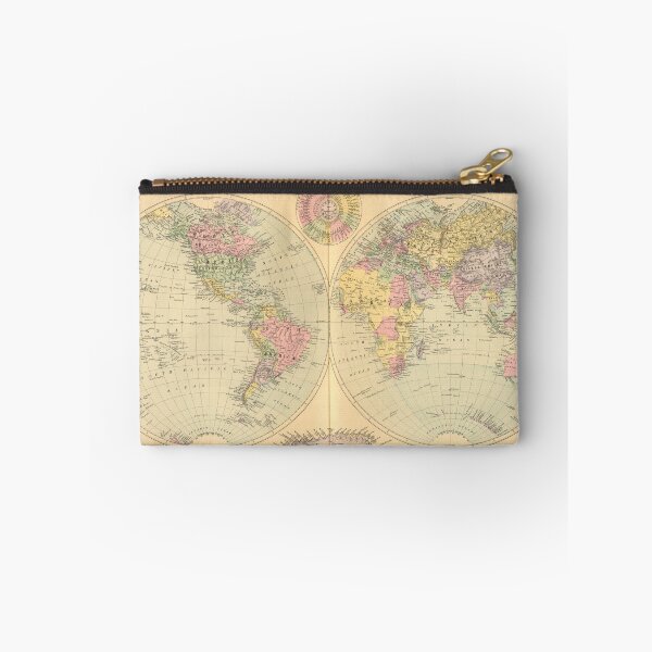 Item preview, Map of the World in Hemispheres (1894) designed and sold by ganje.