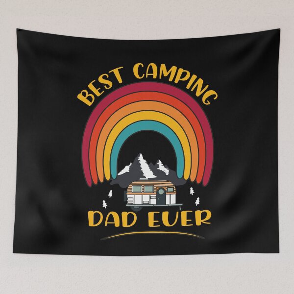 Item preview, Best camping dad ever,-funny gift for dad-father's day-Vintage Rainbow- Amazing Gift For Father's Who Camp designed and sold by Rassitni.