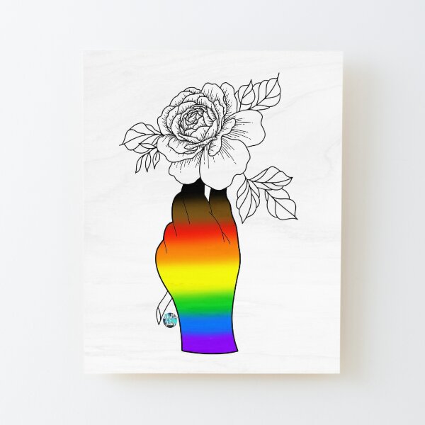 gay pride tattoo rose