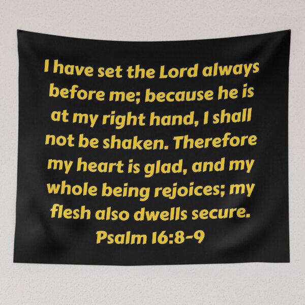 Aperçu de l'œuvre Bible Verse Psalm 16:8-9 créée et vendue par Prayingwarrior.