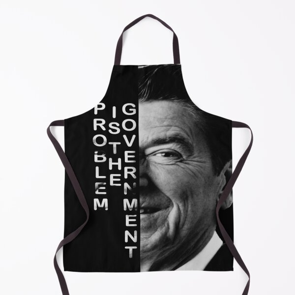 Item preview, The Government is the problem Text portrait Ronald Reagan President  designed and sold by PawsRetroStudio.