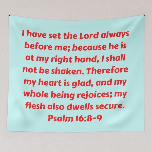 Item preview, Bible Verse Psalm 16:8-9 designed and sold by Prayingwarrior.