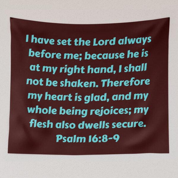 Aperçu de l'œuvre Bible Verse Psalm 16:8-9 créée et vendue par Prayingwarrior.