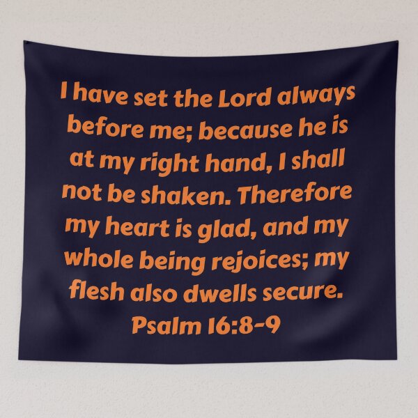 Aperçu de l'œuvre Bible Verse Psalm 16:8-9 créée et vendue par Prayingwarrior.