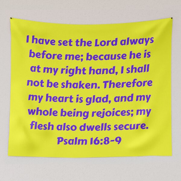 Item preview, Bible Verse Psalm 16:8-9 designed and sold by Prayingwarrior.