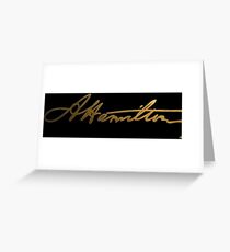 Alexander Hamilton Gold Signature Greeting Card