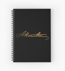 Alexander Hamilton Gold Signature Spiral Notebook