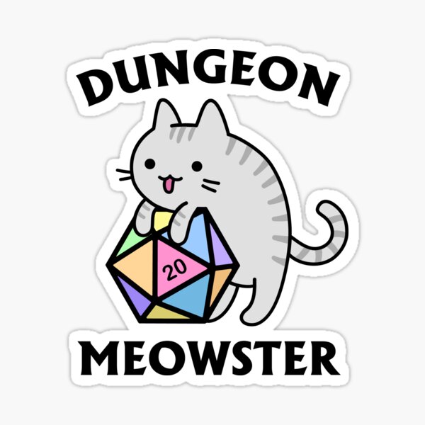 Black Cat Sticker For D&D Players