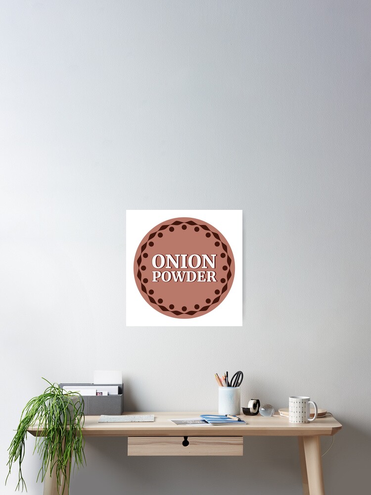 Thumbnail 2 of 3, Poster, Brown Onion Powder Label designed and sold by EmotionArt.