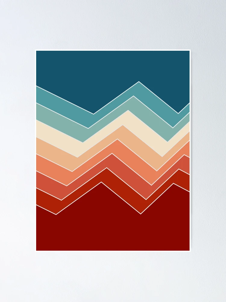 Thumbnail 1 of 3, Poster, Retro Style Geometric Abstract Pattern designed and sold by ind3finite.