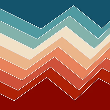 Artwork thumbnail, Retro Style Geometric Abstract Pattern by ind3finite
