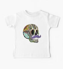 Schnurrbart Zuckerschädel (Farbversion) Baby T-Shirt