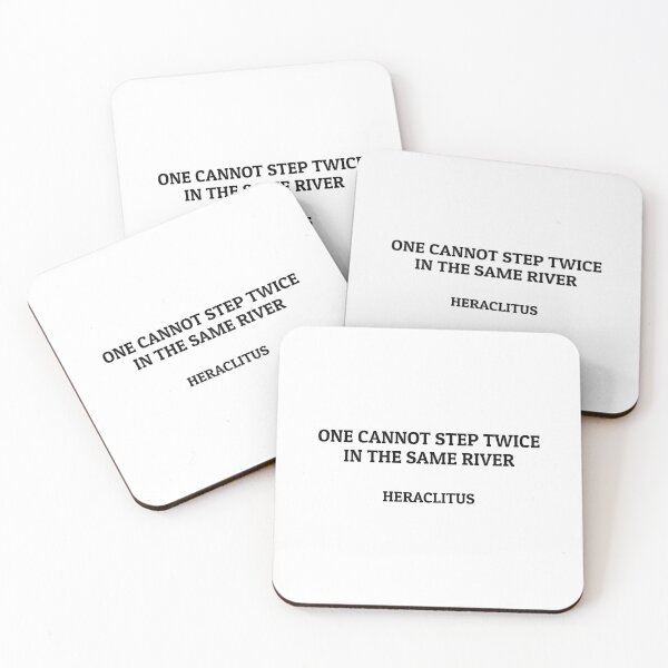 Item preview, One cannot step twice in the same river - Heraclitus philosophy quote designed and sold by Inspirationmotivation.