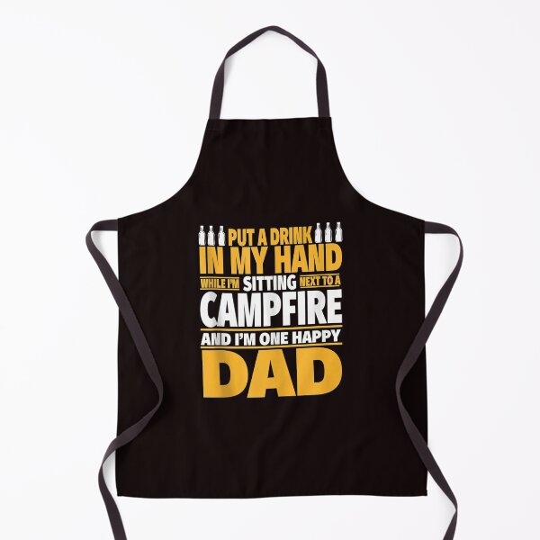 Item preview, Campfire and Drink in Hand - Happy Camping Dad Summer designed and sold by travellb.