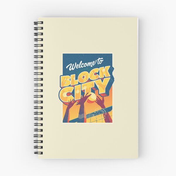 Item preview, Welcome to Block CIty | Vintage Postcard Typography Design designed and sold by 804 Volleyball Swag  Volleyball Merch for players and fans.