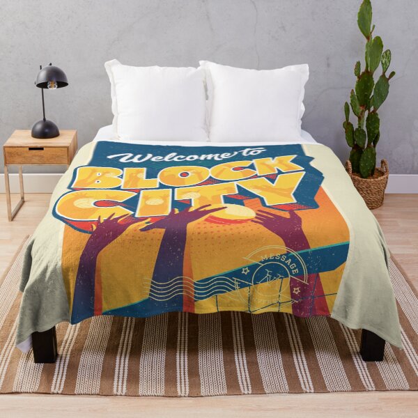 Item preview, Welcome to Block CIty | Vintage Postcard Typography Design designed and sold by 804 Volleyball Swag  Volleyball Merch for players and fans.