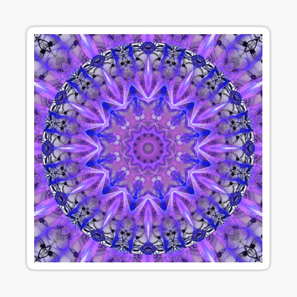 Abstract Plum Ice Crystal Palace Lattice Lace Sticker